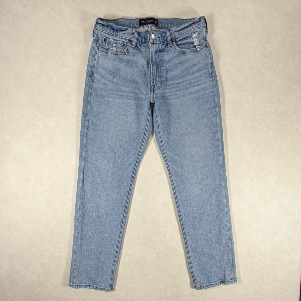 Abercrombie & Fitch Mens 32x30 A&F Vintage Stretch Straight Leg Light Wash Jeans